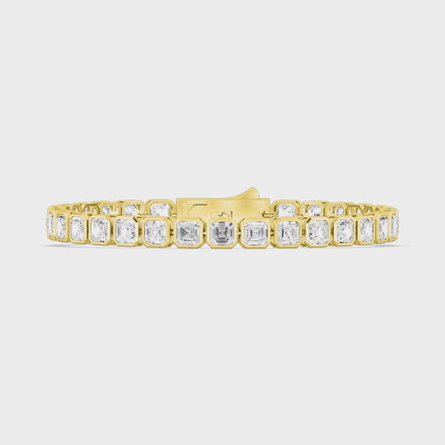Cecilia lab grown diamond bracelet video in yellow gold