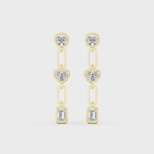 Ada Celeste lab grown diamond earrings - yellow gold video