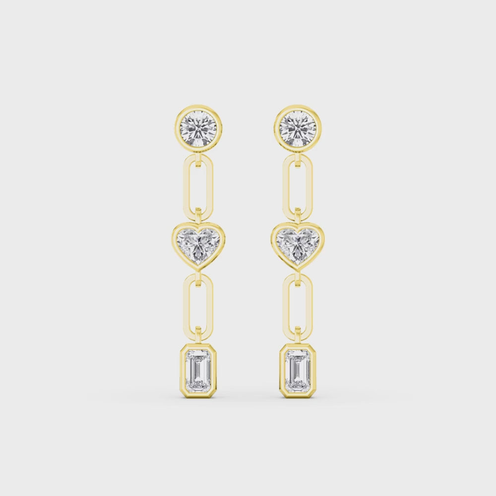 Ada Celeste lab grown diamond earrings - yellow gold video