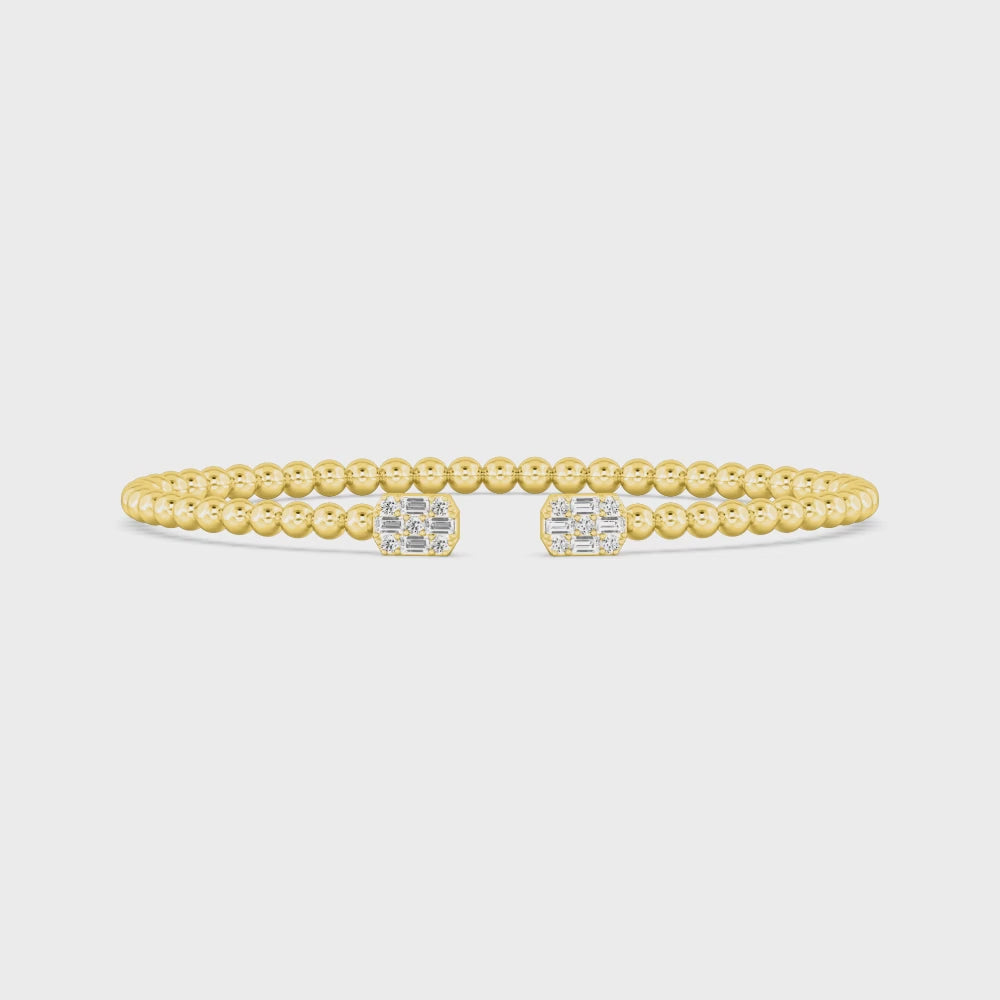 Arden lab grown diamond bracelet video in yellow gold