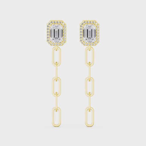 Ada Belle lab grown diamond earrings - yellow gold video