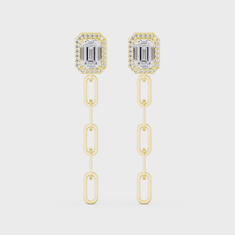Ada Belle lab grown diamond earrings - yellow gold video