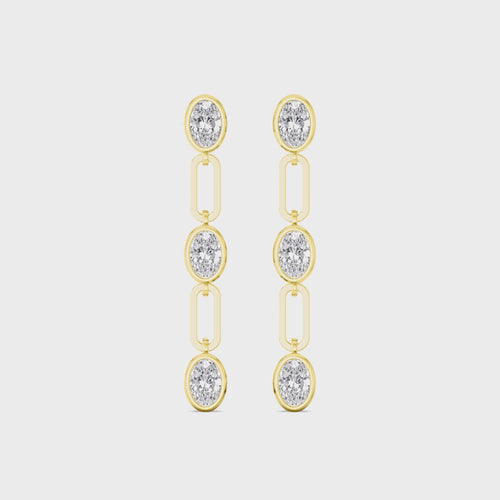 Ada Joy lab grown diamond earrings - yellow gold video