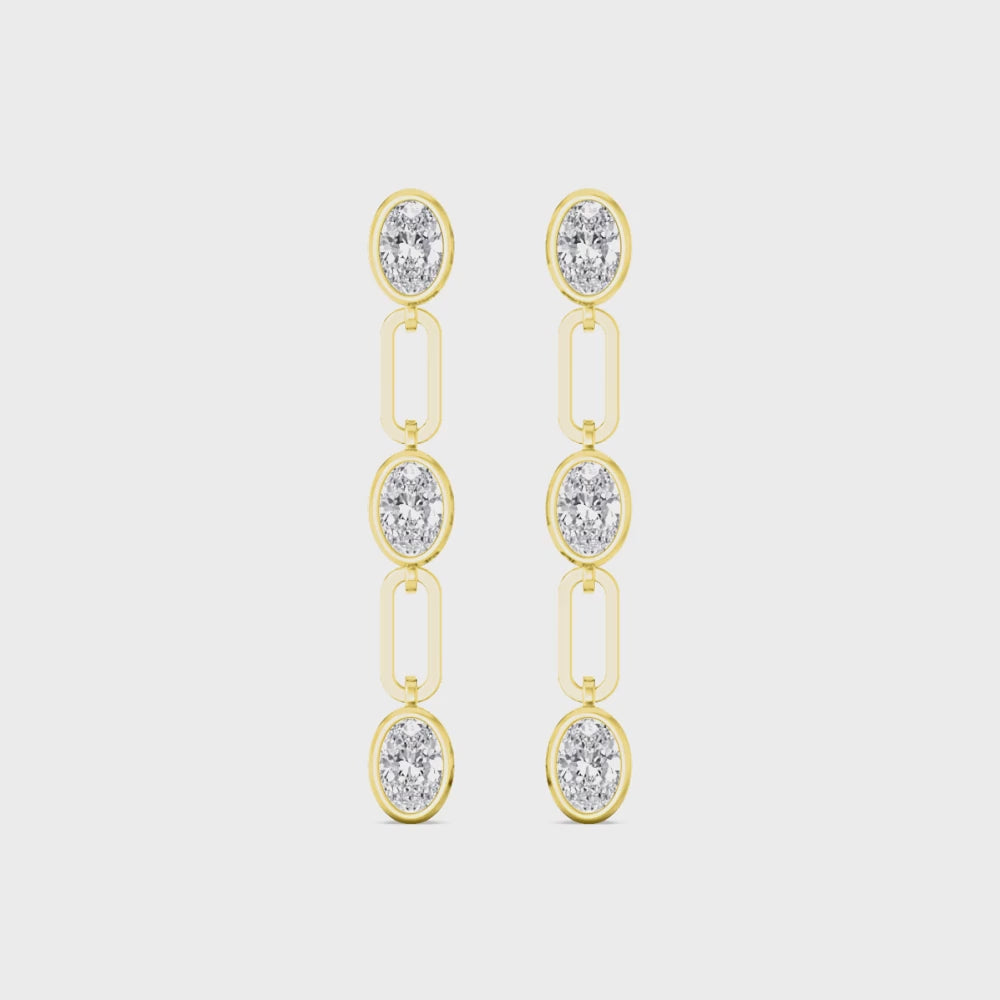 Ada Joy lab grown diamond earrings - yellow gold video