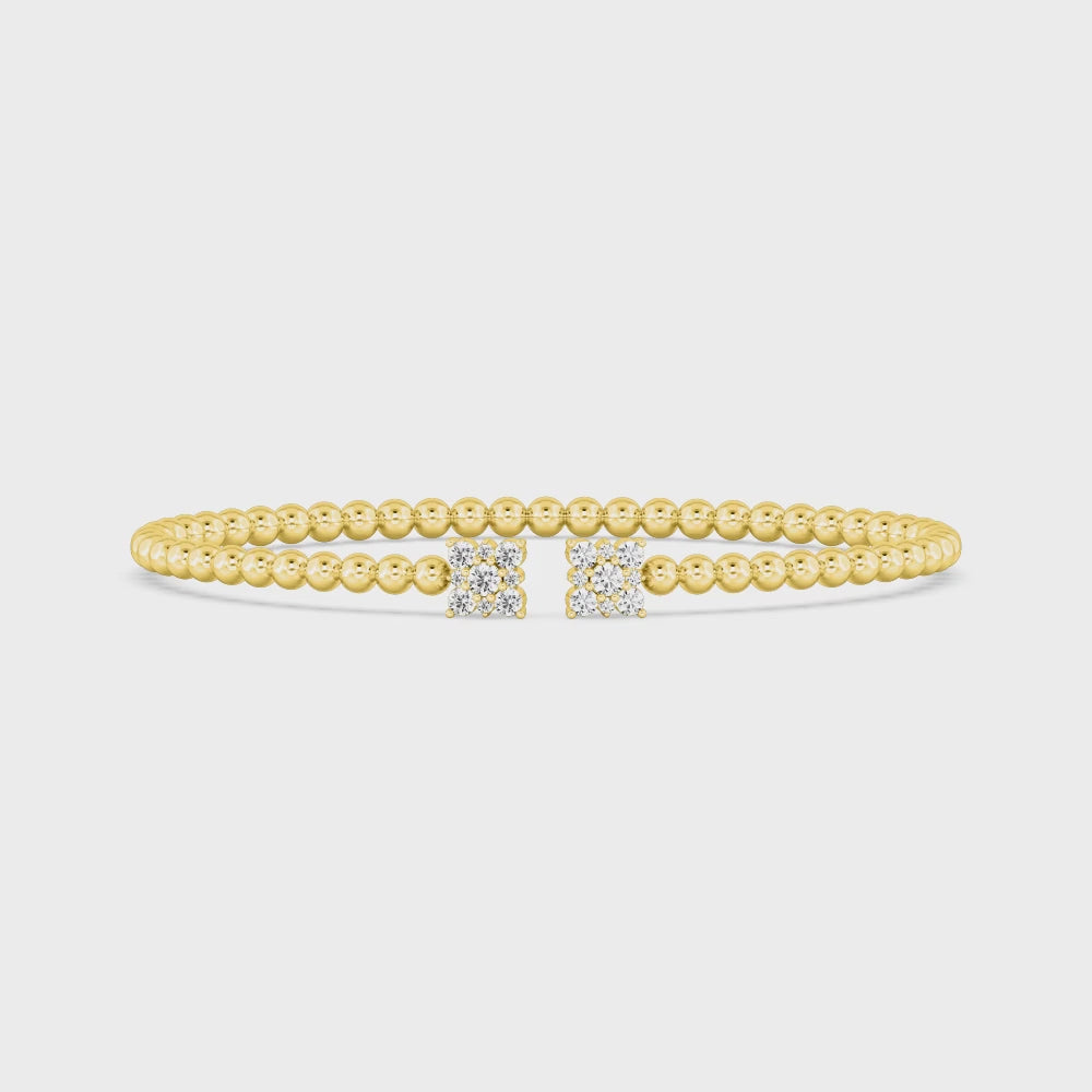 Adeline lab grown diamond bracelet video in yellow gold