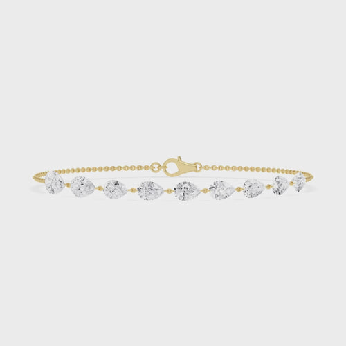 Paloma lab grown diamond bracelet video in yellow gold