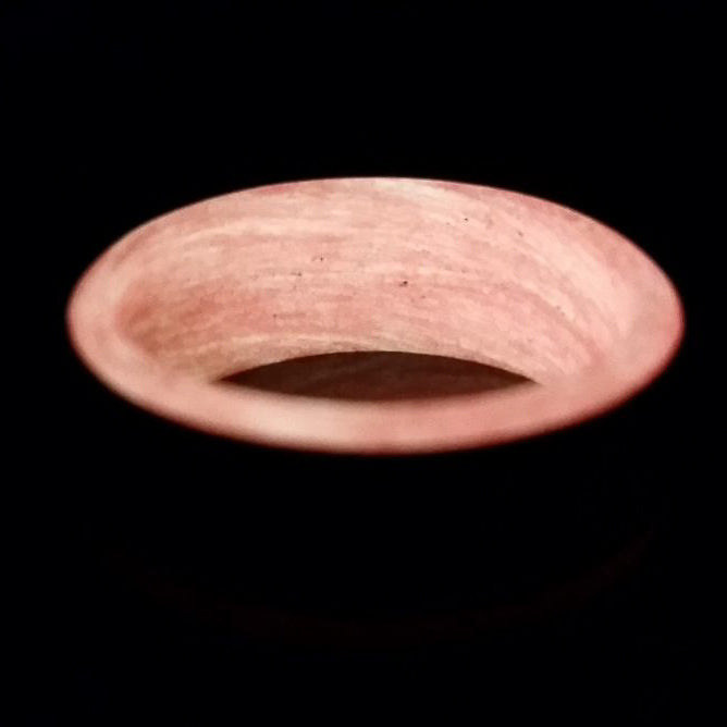 Highland XV - Carbon Fiber Men's Wedding Ring with Red Glow Sleeve - view 5 - Nura Lab