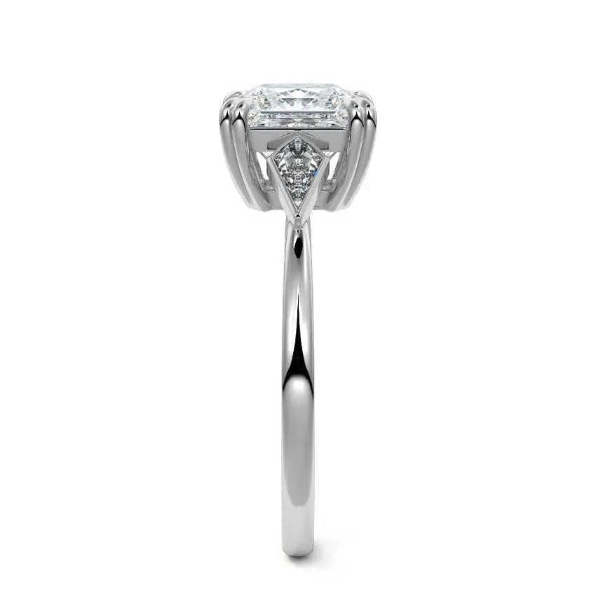 Joanna - Princess Three Stone Lab Grown Diamond Engagement Ring - image 9