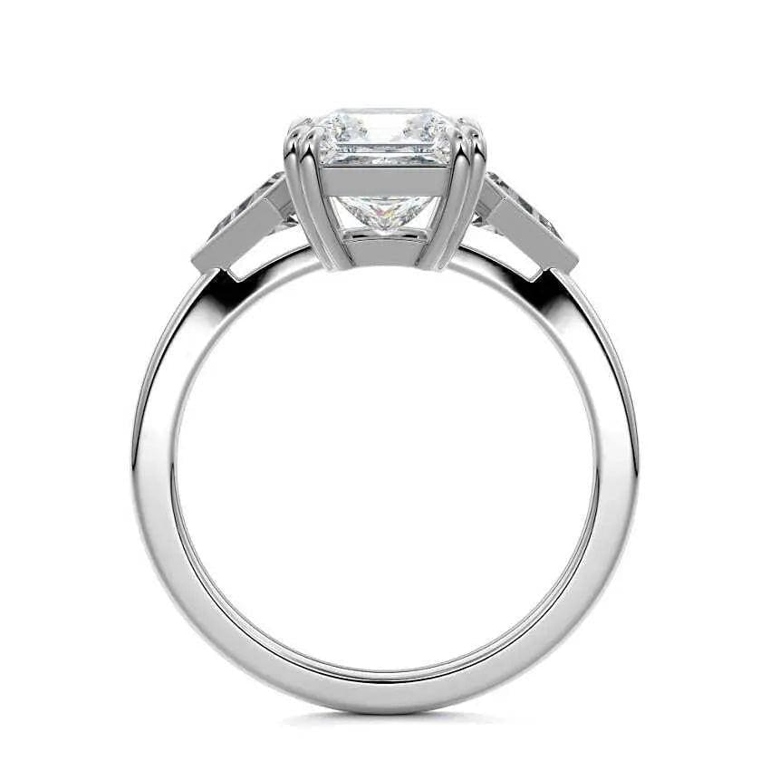 Joanna - Princess Three Stone Lab Grown Diamond Engagement Ring - image 7
