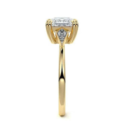 Joanna - Princess Three Stone Lab Grown Diamond Engagement Ring - image 5