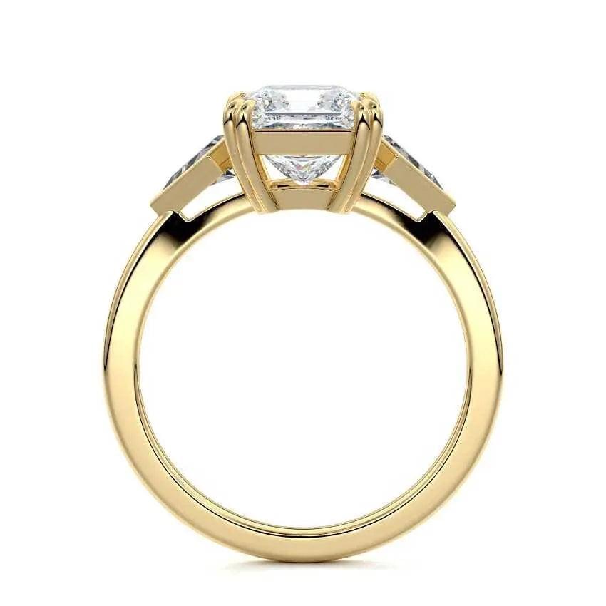 Joanna - Princess Three Stone Lab Grown Diamond Engagement Ring - image 3