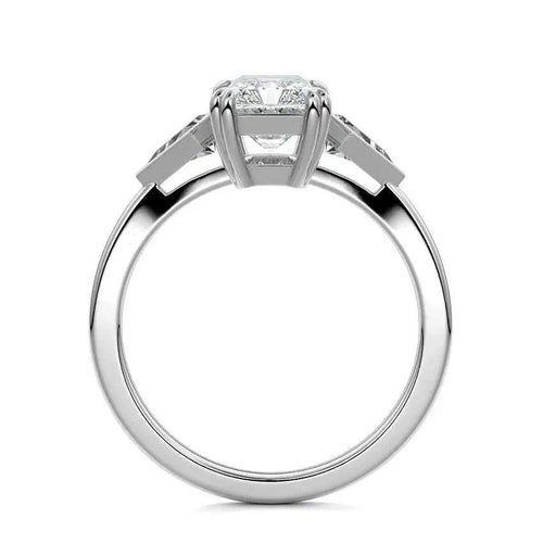Freya - Radiant Three Stone Lab Grown Diamond Engagement Ring Raphana Jewellery