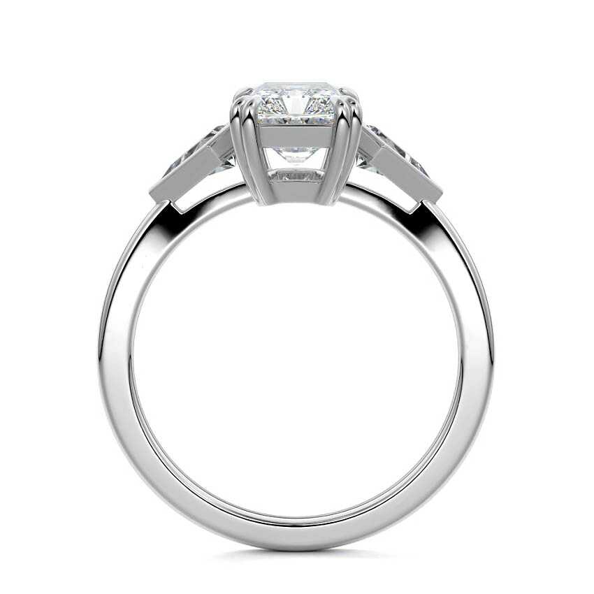 Freya - Radiant Three Stone Engagement Ring