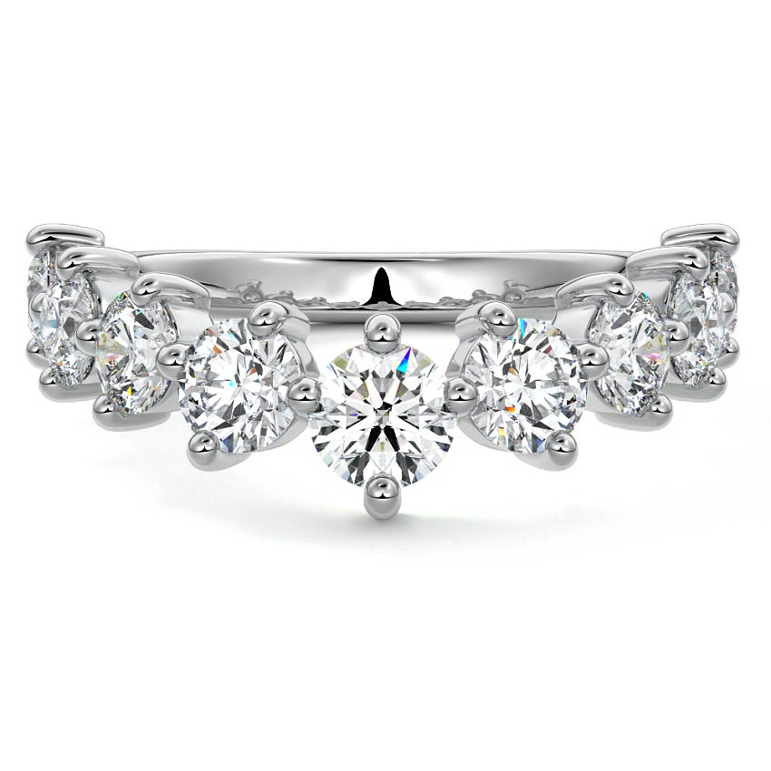 Emily - Eternity Wedding Band – 9 Round Cut Diamonds