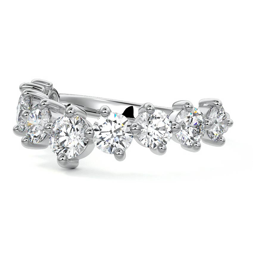 Emily - Eternity Wedding Band – 9 Round Cut Diamonds