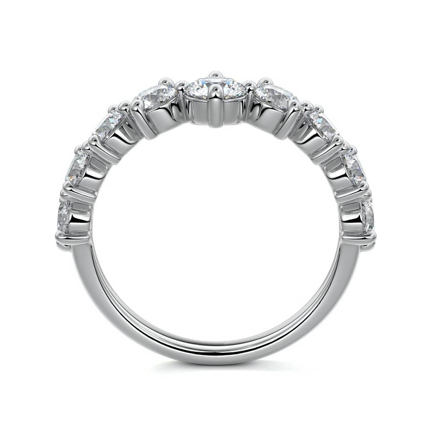 Emily - Eternity Wedding Band – 9 Round Cut Diamonds