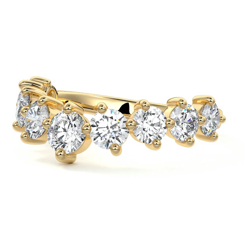 Emily - Eternity Wedding Band – 9 Round Cut Diamonds