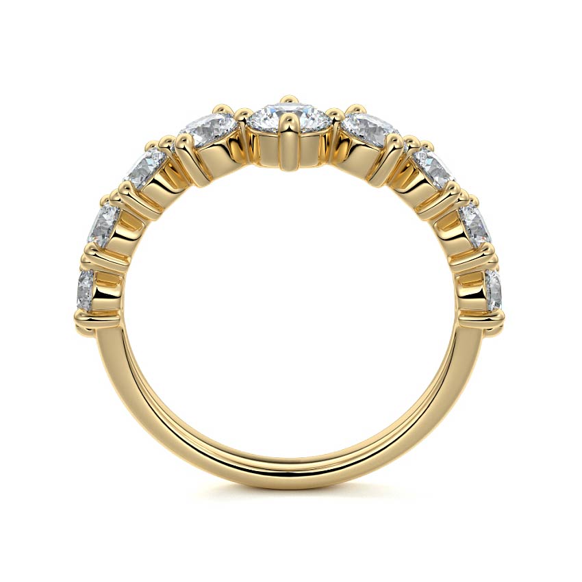 Emily - Eternity Wedding Band – 9 Round Cut Diamonds