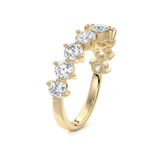 Emily - Eternity Wedding Band – 9 Round Cut Diamonds