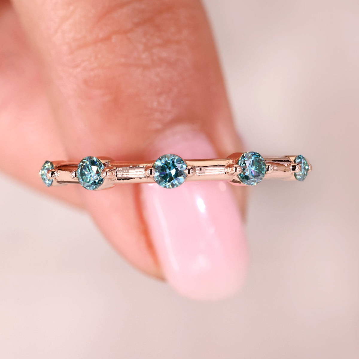 Rose gold wedding band adds warmth and sophistication with a sleek, polished finish.