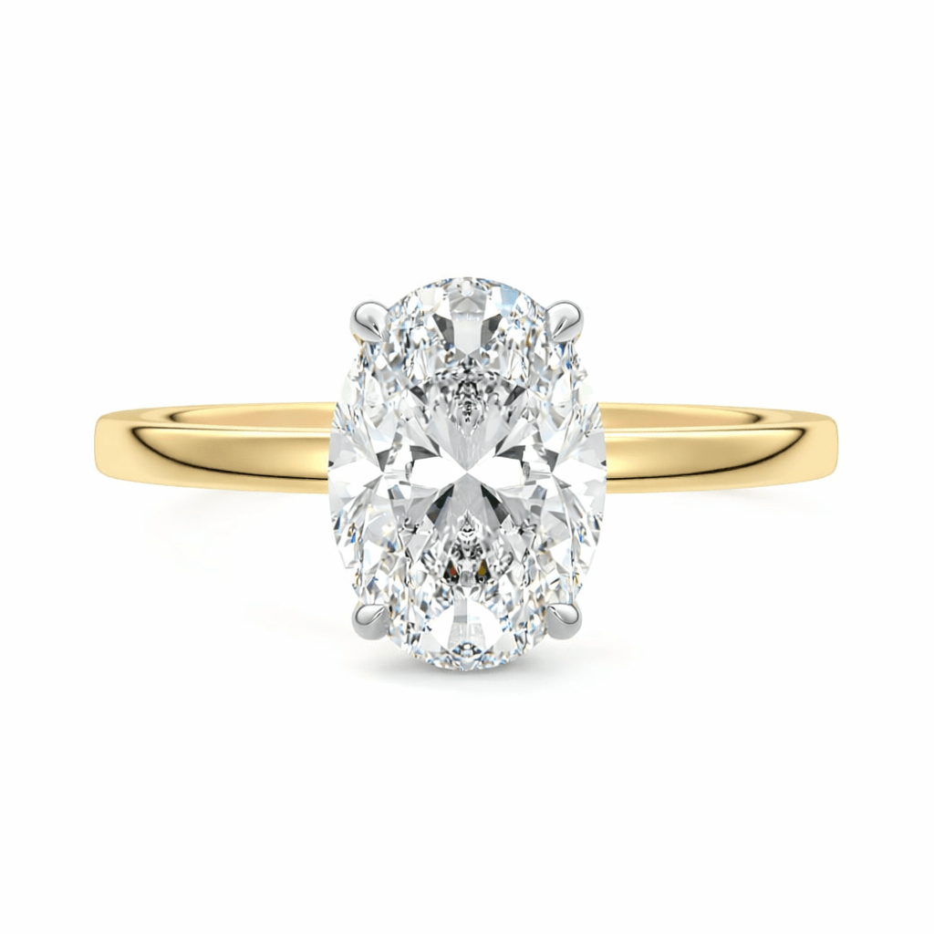 Savannah oval solitaire engagement ring lab grown diamond NZ