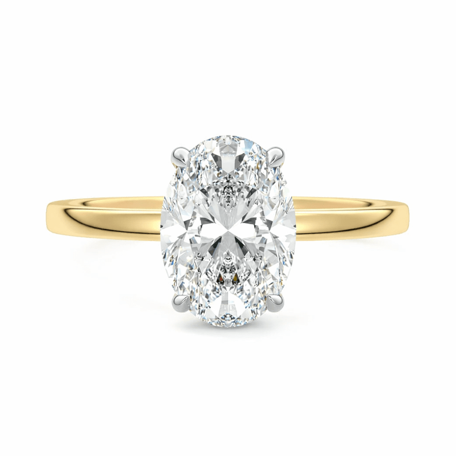 Savannah oval solitaire engagement ring lab grown diamond NZ