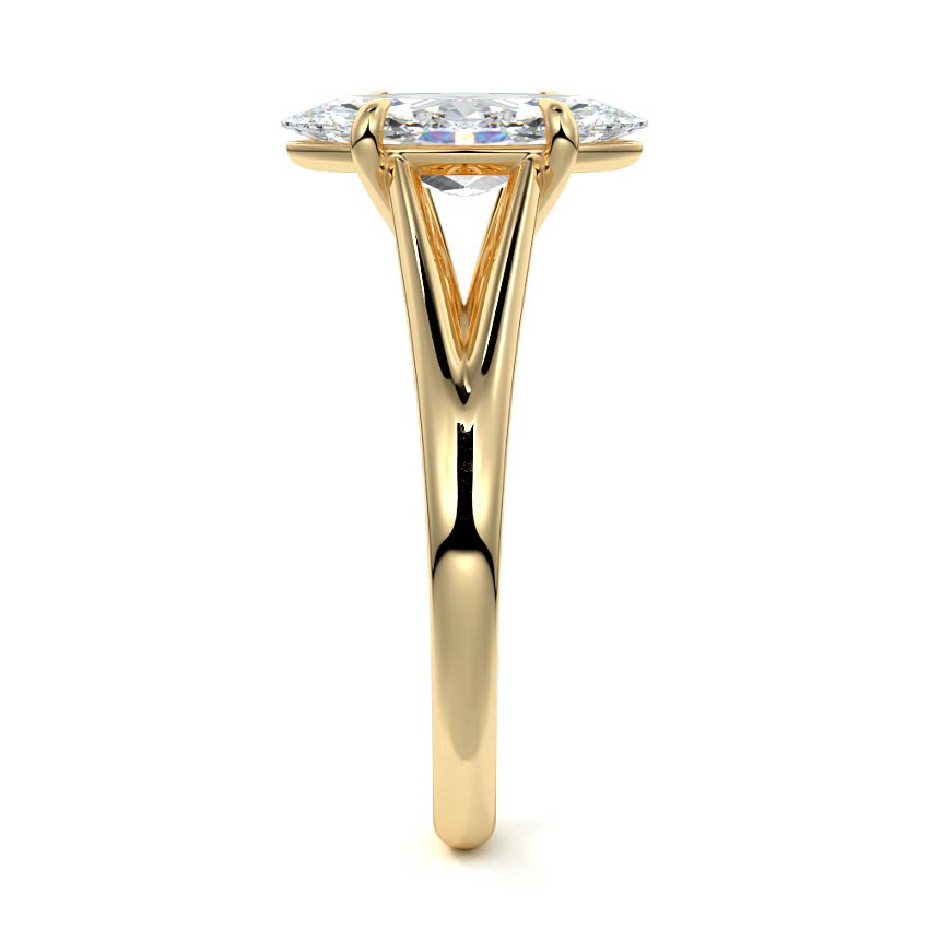 Sia Solitaire Split Band Marquise Engagement Ring - Raphana Jewellery