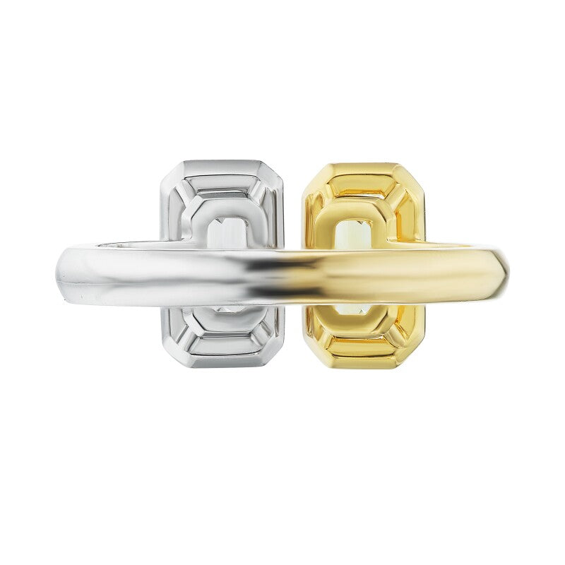 Athena - Toi et Moi White & Yellow Diamond Engagement Ring