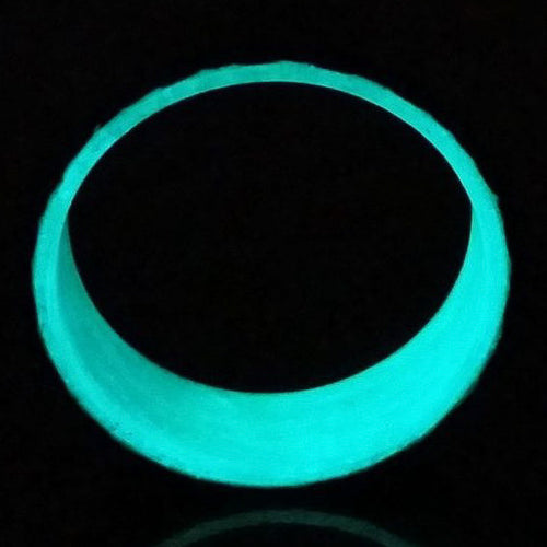Dynasty XIV - Carbon Fiber Men's Wedding Ring with Teal Glow Sleeve - view 5 - Nura Lab