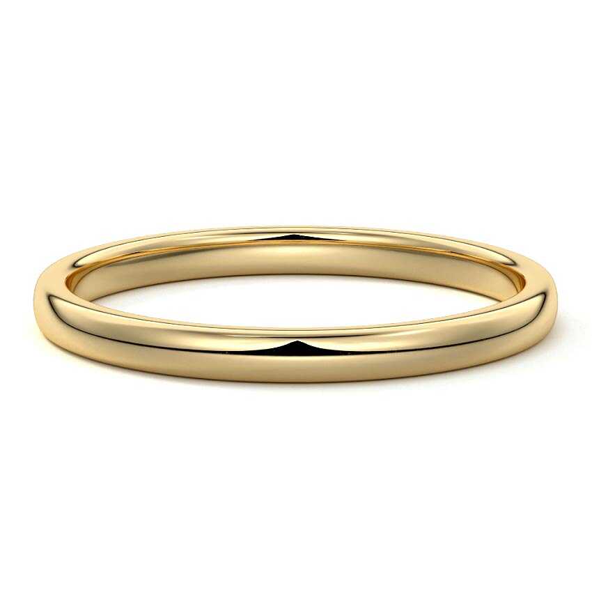 Plain yellow gold wedding band New Zealand