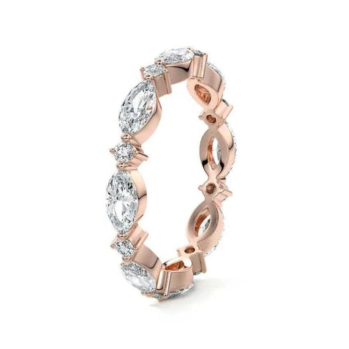 Eloise - Eternity Wedding Band Marquise Cut Raphana Jewellery