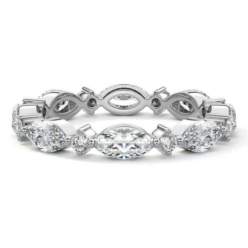 Eloise - Eternity Wedding Band Marquise Cut Raphana Jewellery