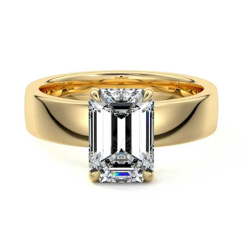 Angela - Bold Thick Band Engagement Ring