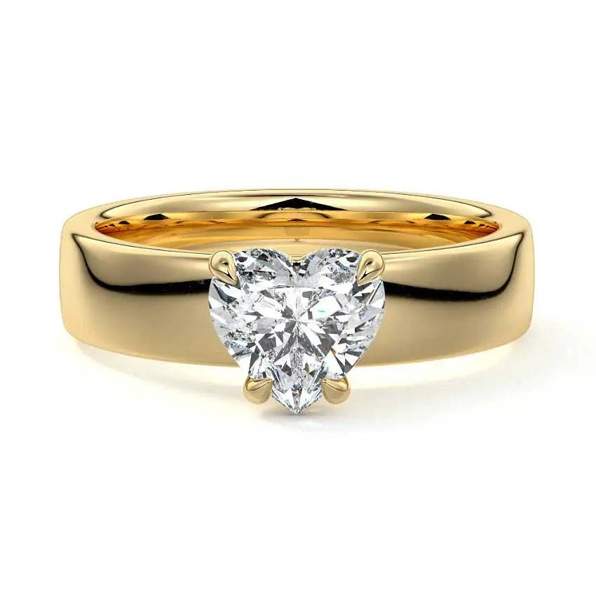 Angela - Bold Thick Band Engagement Ring