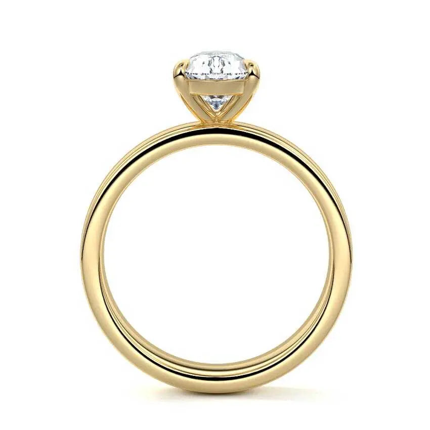 Angela - Bold Thick Band Engagement Ring