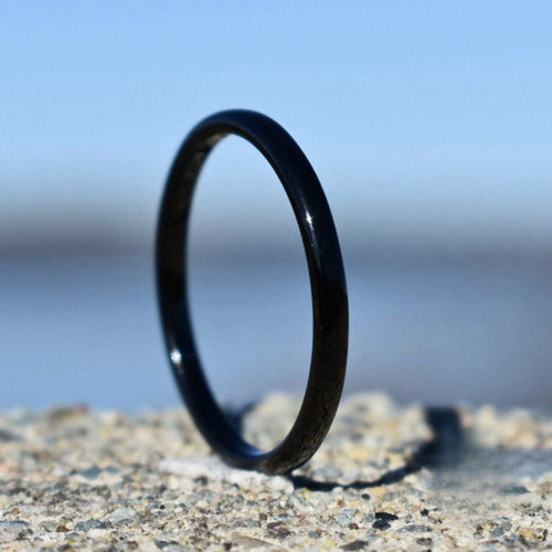 Resolute II - Tungsten 2mm Black Wedding Ring - view 3 - Nura Lab