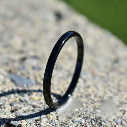 Resolute II - Tungsten 2mm Black Wedding Ring - view 5 - Nura Lab