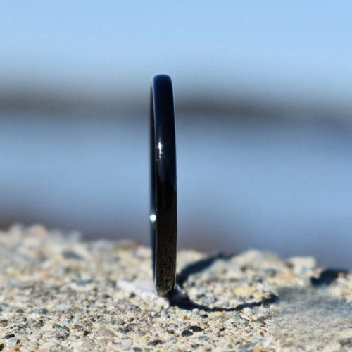 Resolute II - Tungsten 2mm Black Wedding Ring - view 4 - Nura Lab