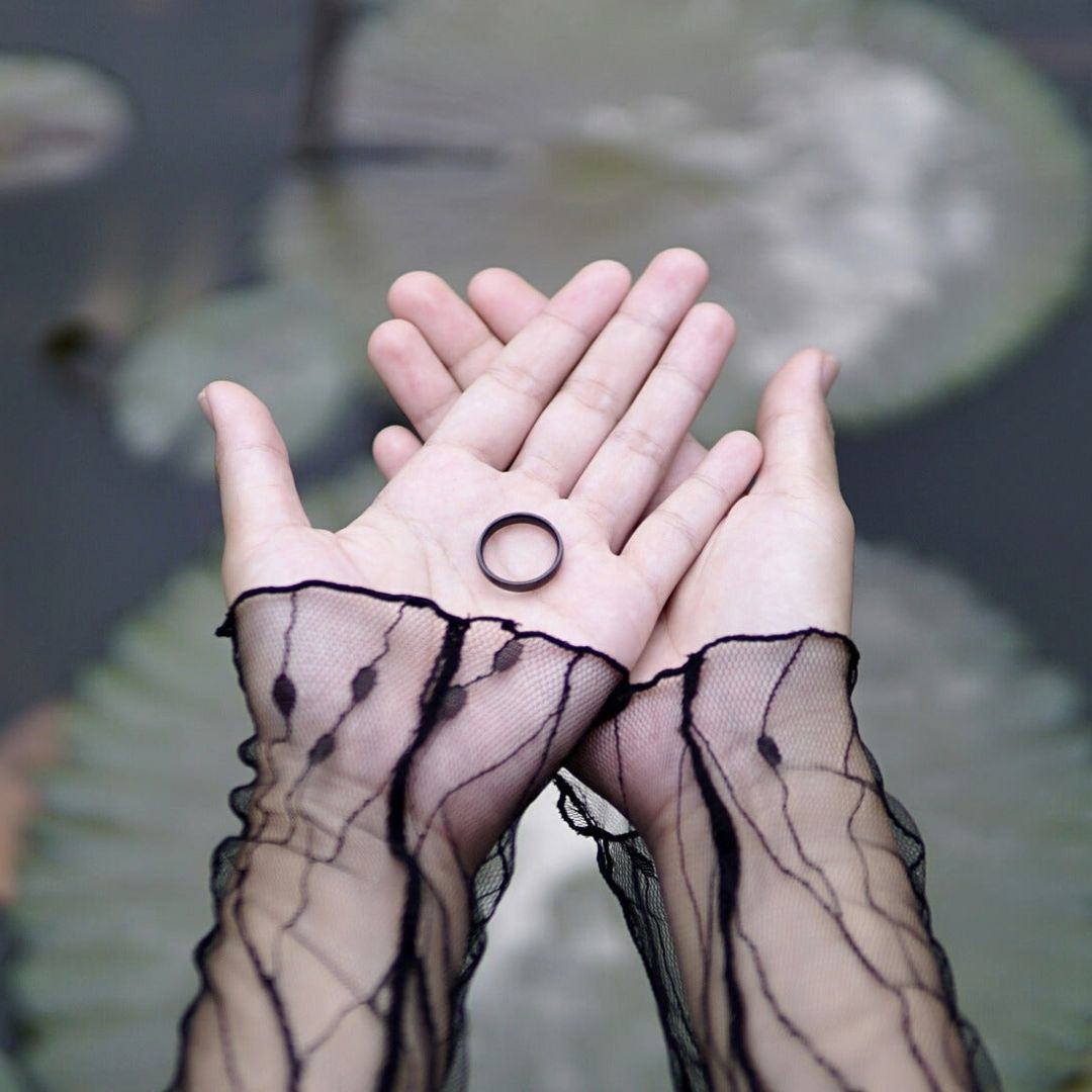 Resolute II - Tungsten 2mm Black Wedding Ring - view 6 - Nura Lab