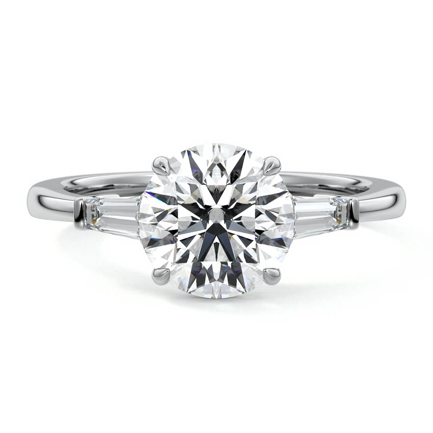 Nura Lab Round Brilliant Diamond Engagement Ring in 18K white gold with lab-grown diamond michael hill whangarei