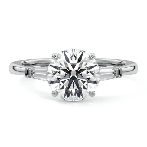 Nura Lab Round Brilliant Diamond Engagement Ring in 18K white gold with lab-grown diamond michael hill whangarei