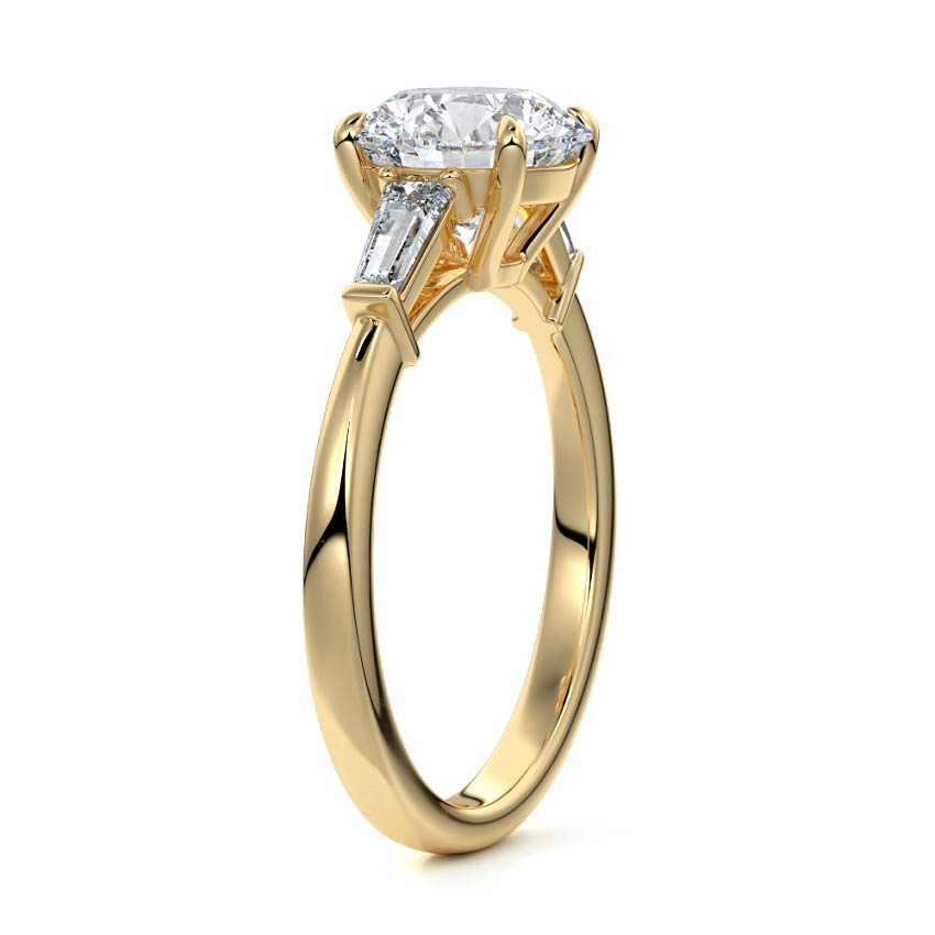 Nura Lab Round Brilliant Diamond Engagement Ring in 18K gold with lab-grown diamond michael hill whangarei