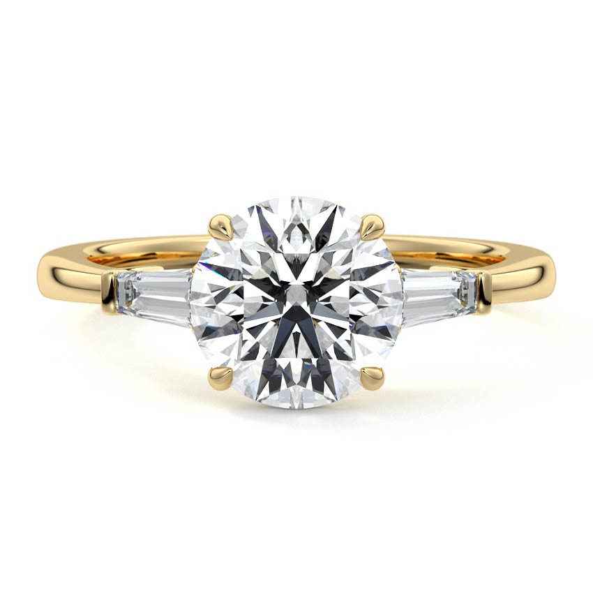 Nura Lab Round Brilliant Diamond Engagement Ring in 18K gold with lab-grown diamond michael hill whangarei