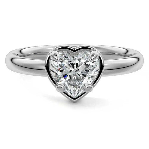 Shayenne - Heart Shape Bezel Lab Grown Diamond Engagement Ring Raphana Jewellery