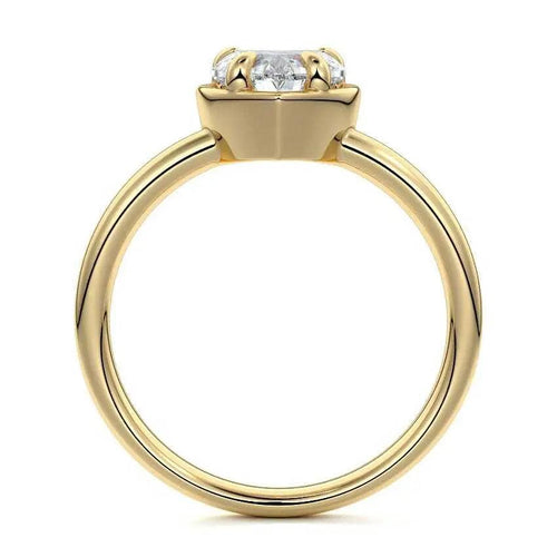 Shayenne - Heart Shape Bezel Lab Grown Diamond Engagement Ring Raphana Jewellery