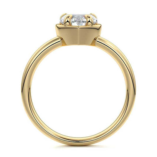 Shayenne - Heart Shape Bezel Lab Grown Diamond Engagement Ring